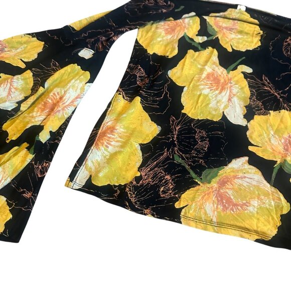 We The Free Birds of Paradise Bell Sleeve Shirt Blouse Top Size Small Women's - Picture 5 of 11